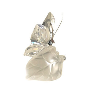 Swarovski‎ Butterfly on Leaf A 7615 NR 000 003 Original Box Retired-2"